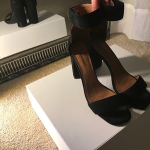 Jeffrey Campbell black suede heels